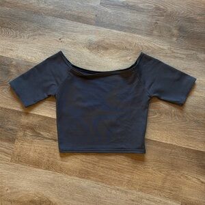 Black milk clothing black crop top size small